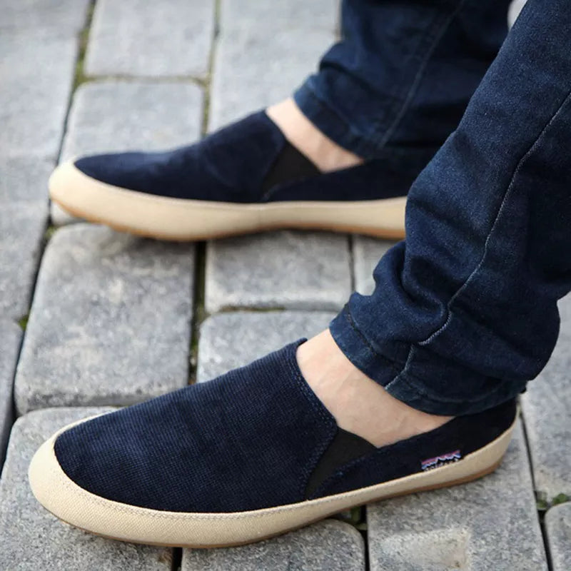 Men Sneakers Summer Loafers Breathable Canvas Shoes High Quality Casual Footwear