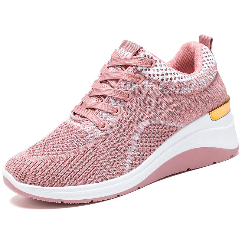 Women's Inner Heightening Breathable Thick-soled Sneakers