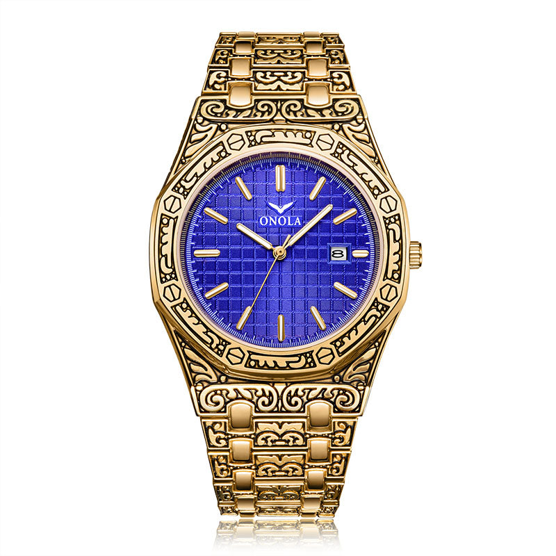 Gold Watches for Men Brand ONOLA  Waterproof Business Wristwatch Luxury